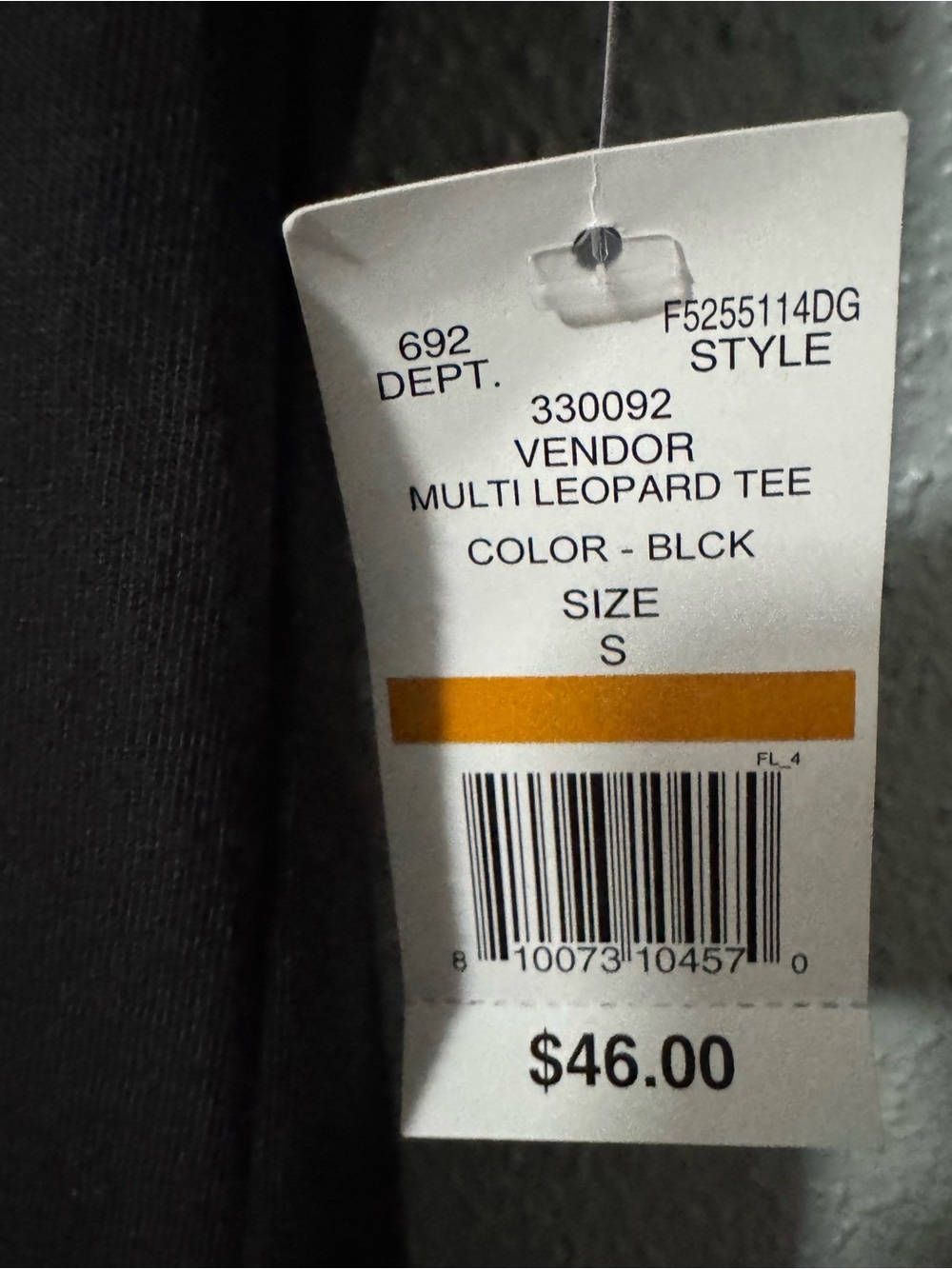 NWT Zutter Charcoal Distressed Pink Cheetah Graphic Tee - Picture 4 of 4